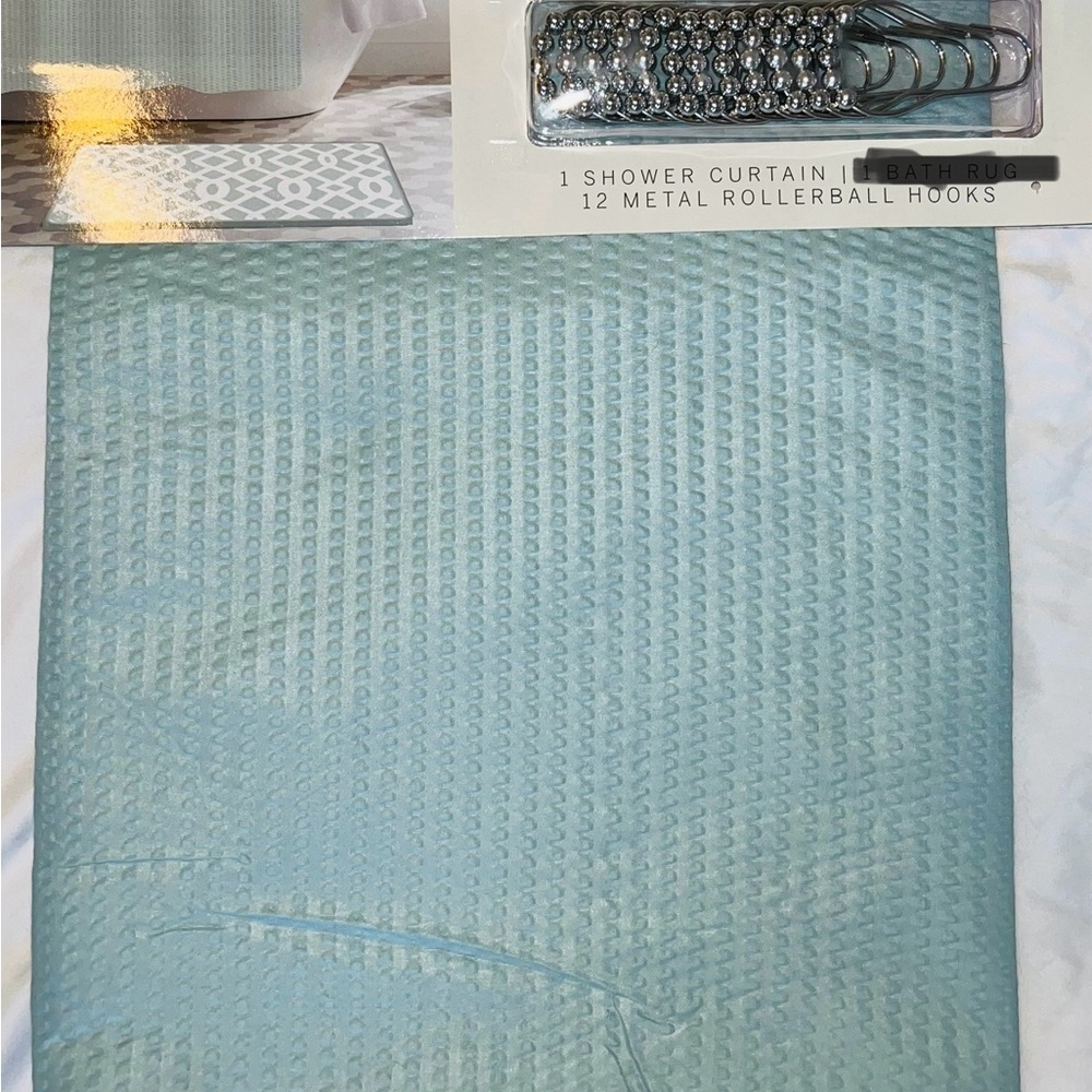 Shower Curtain & Hooks